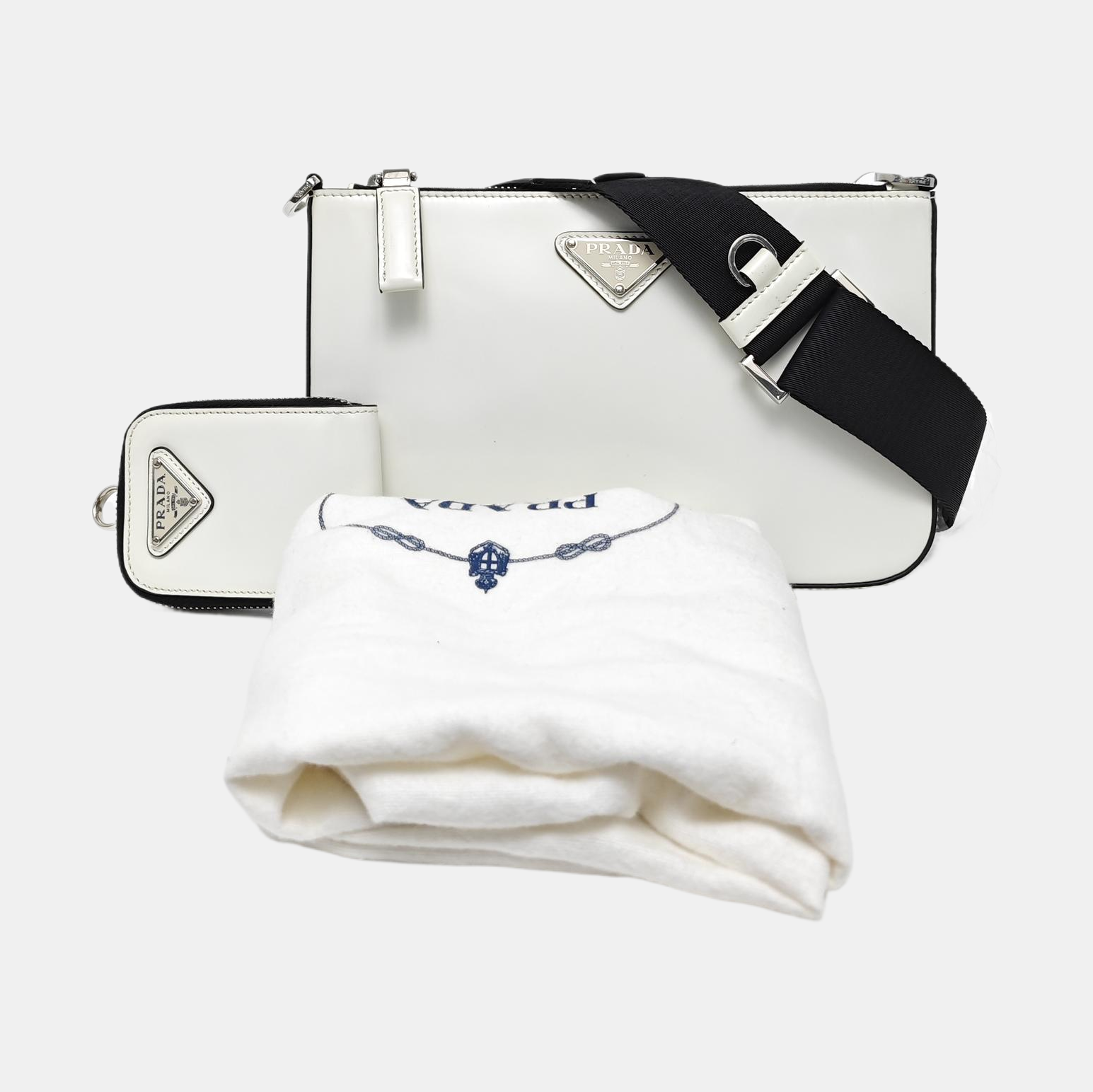 Calfskin Shoulder Bag White