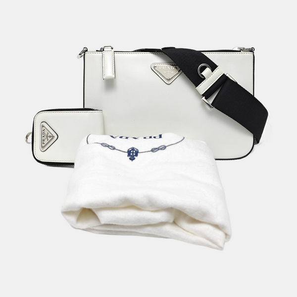 Calfskin Shoulder Bag White