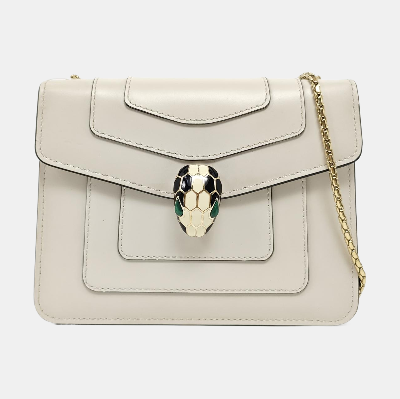 SERPENTI FOREVER Small Calfskin White