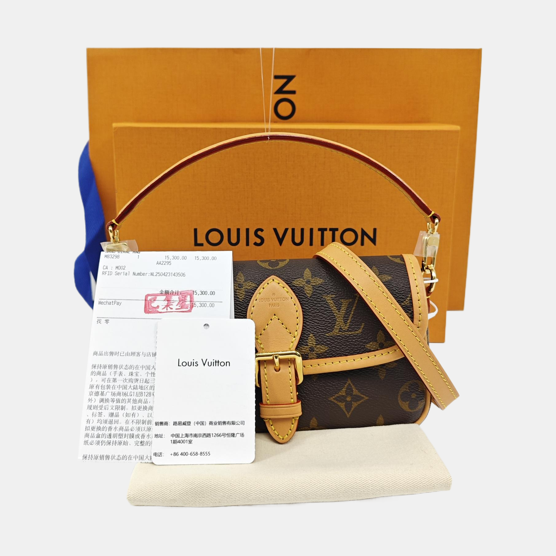 DIANE Nano Monogram Coated Canvas Brown