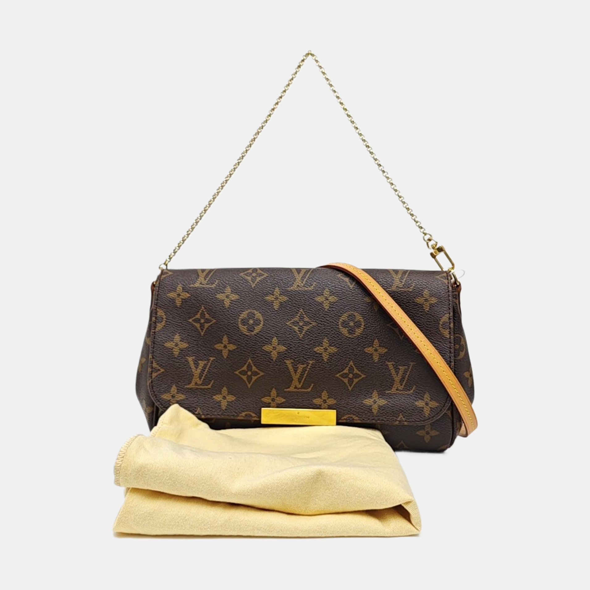 FAVORITE PM Monogram Coated Canvas Brown