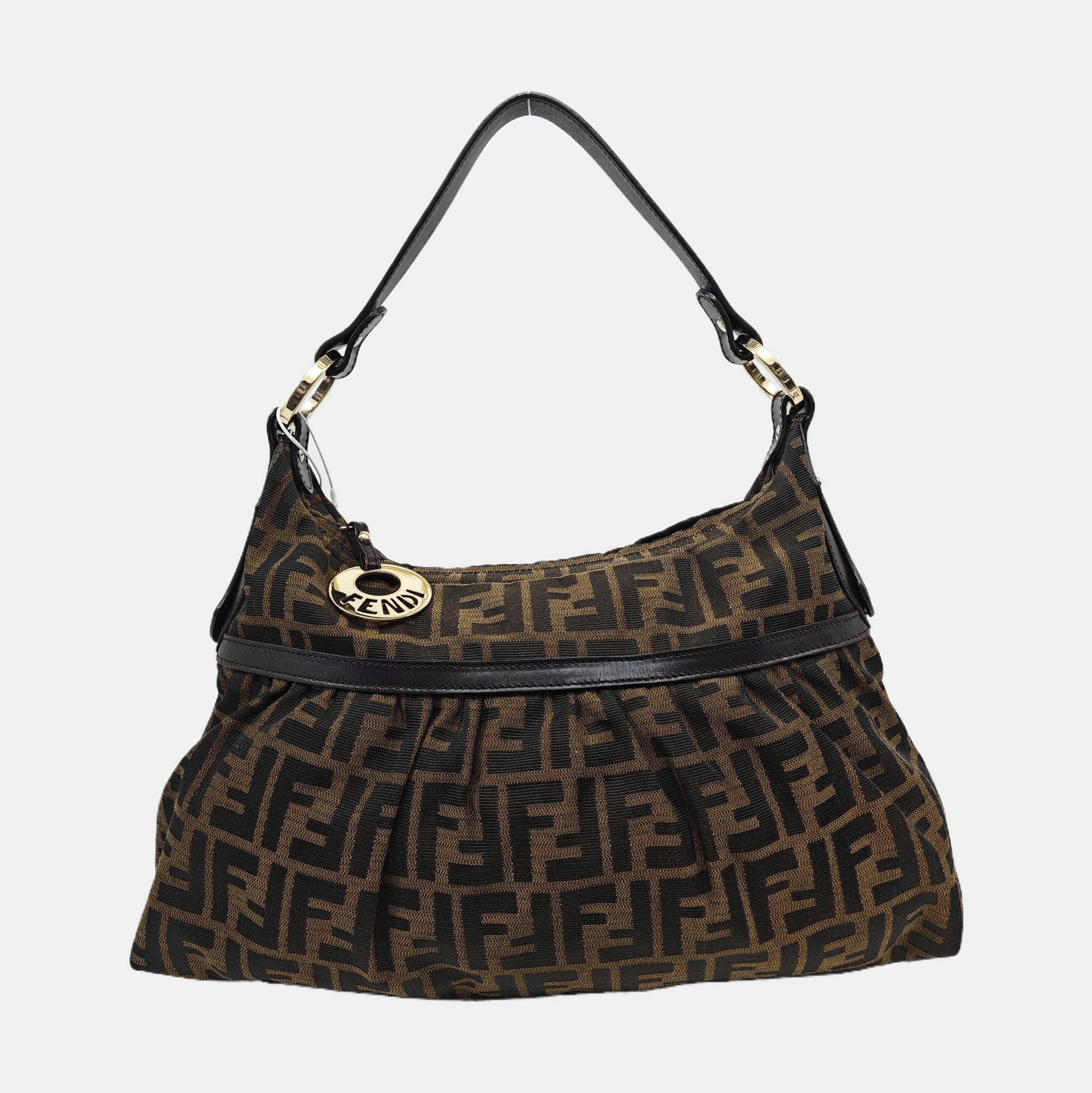 Canvas Top Handle Bag Brown