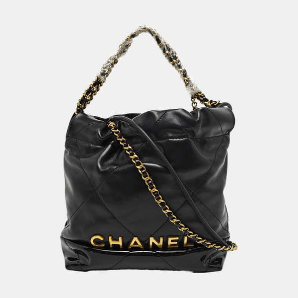 CHANEL 22 Mini Quilted Calfskin Black