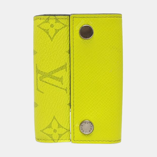 DISCOVERY Monogram Coated Canvas Yellow Card Holder