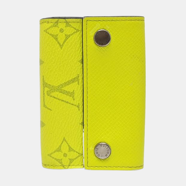 DISCOVERY Monogram Coated Canvas Yellow Card Holder