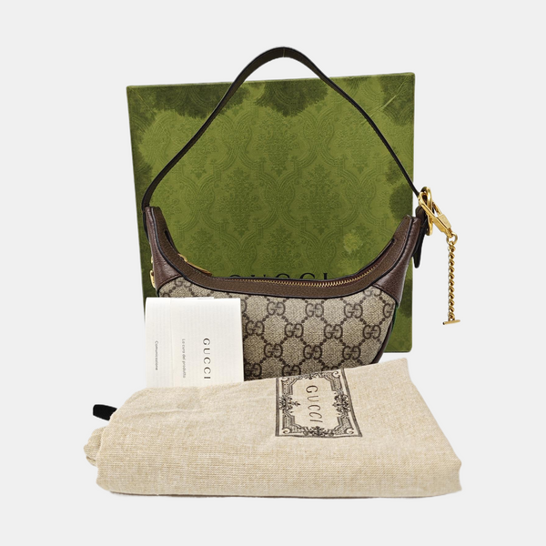 Ophidia Mini Monogram Coated Canvas Beige