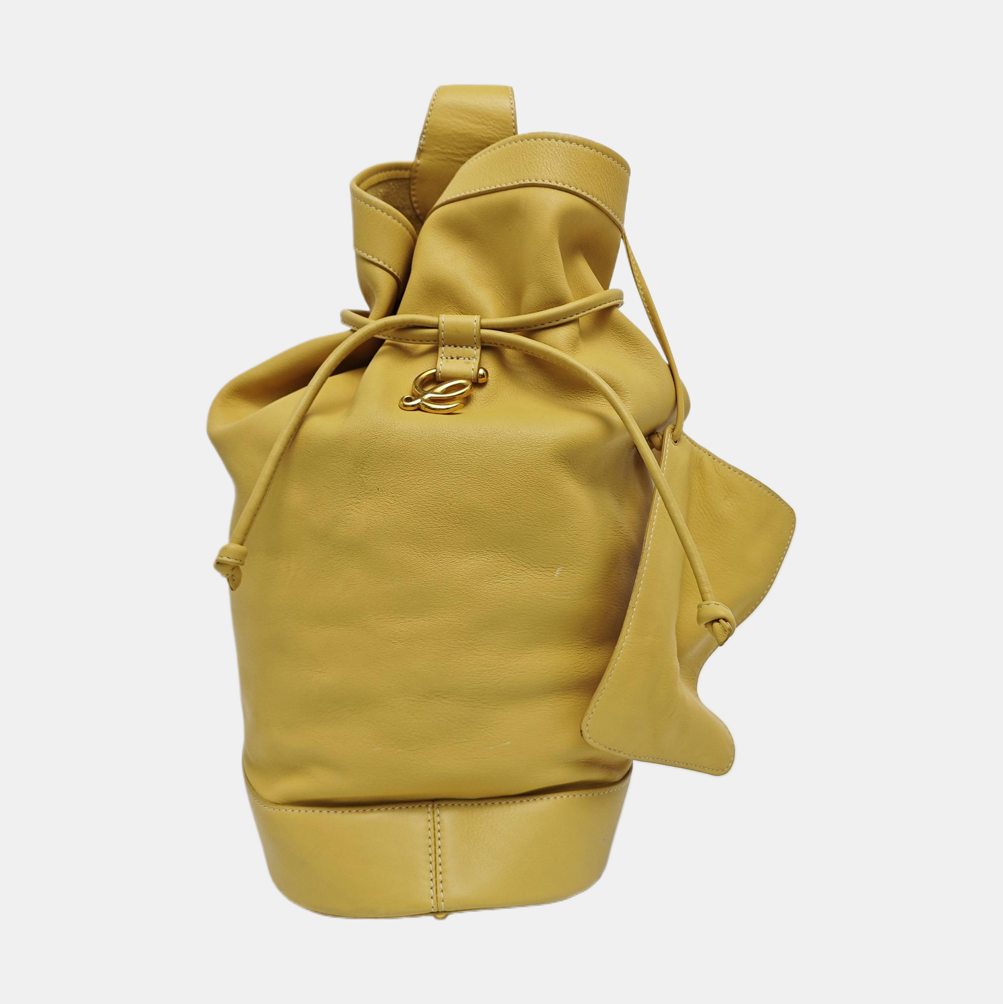 Calfskin Bucket Bag Yellow