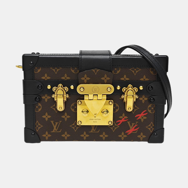 PETITE MALLE Monogram Coated Canvas Brown