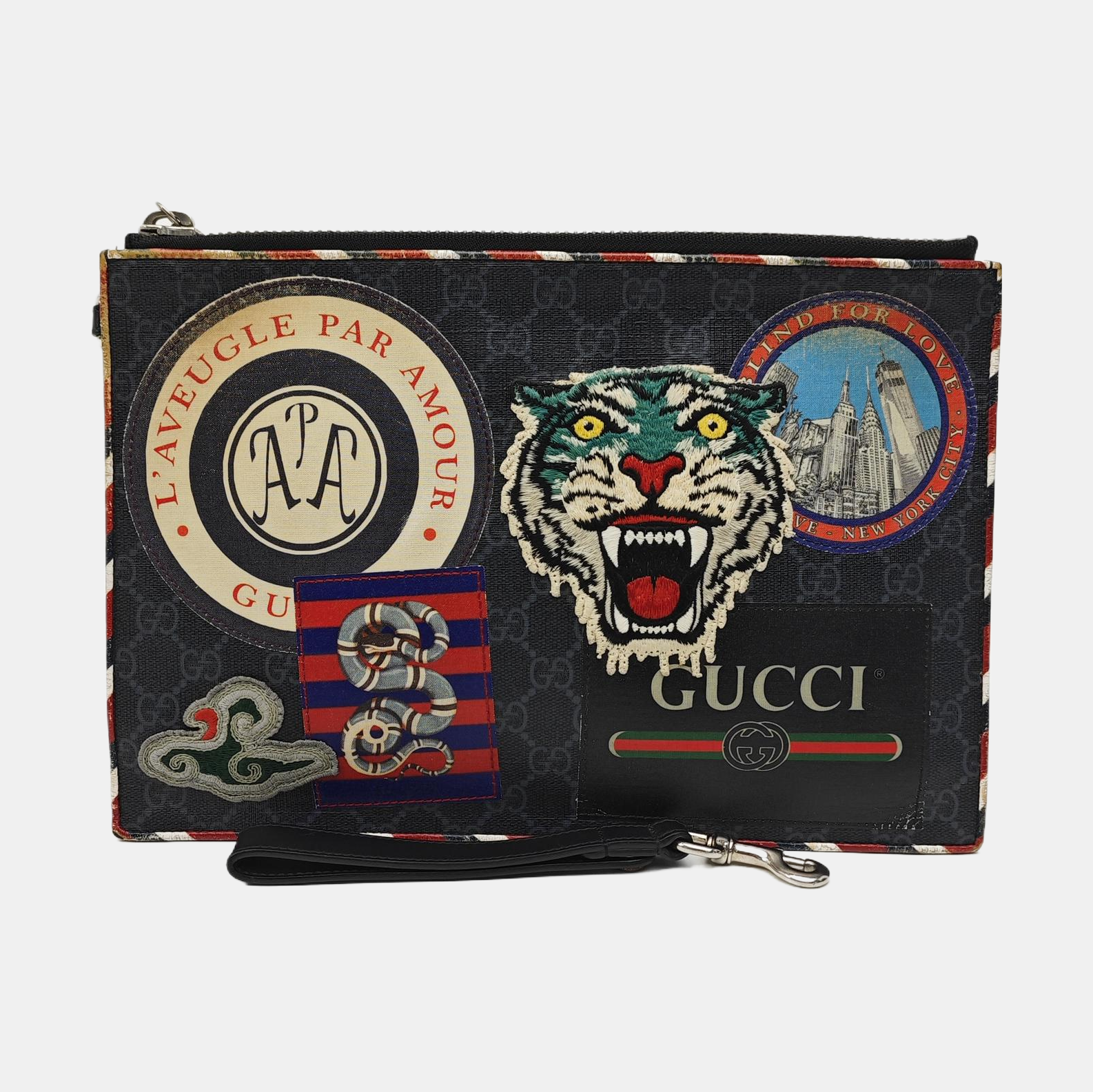Courrier Monogram Coated Canvas Black