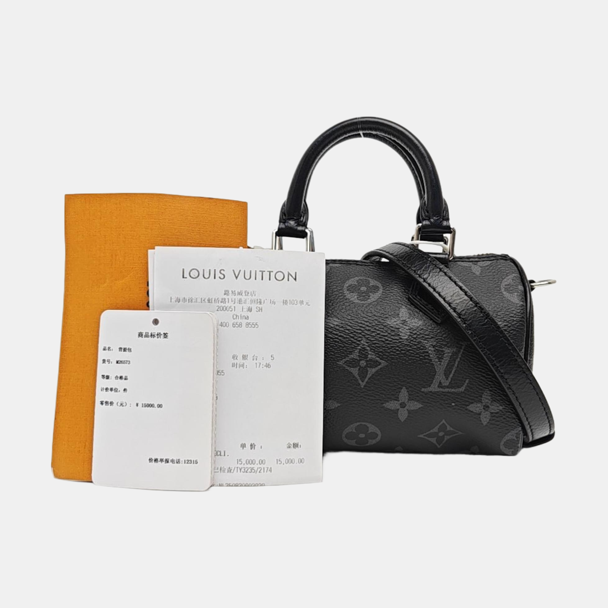 SPEEDY Monogram Coated Canvas Black