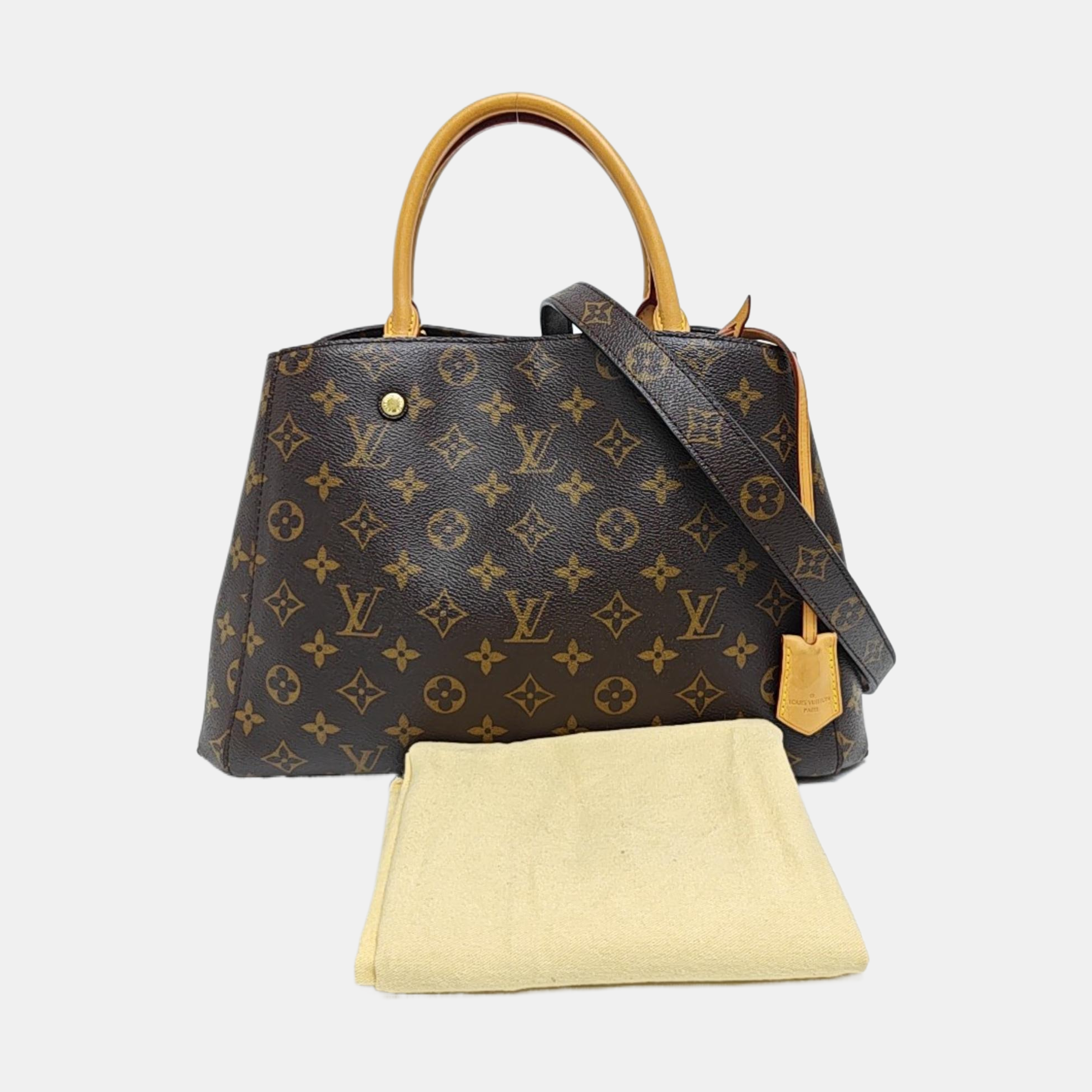 MONTAIGNE Monogram Coated Canvas Brown