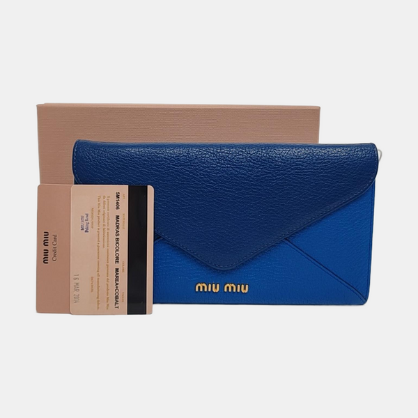Calfskin Wallet Blue