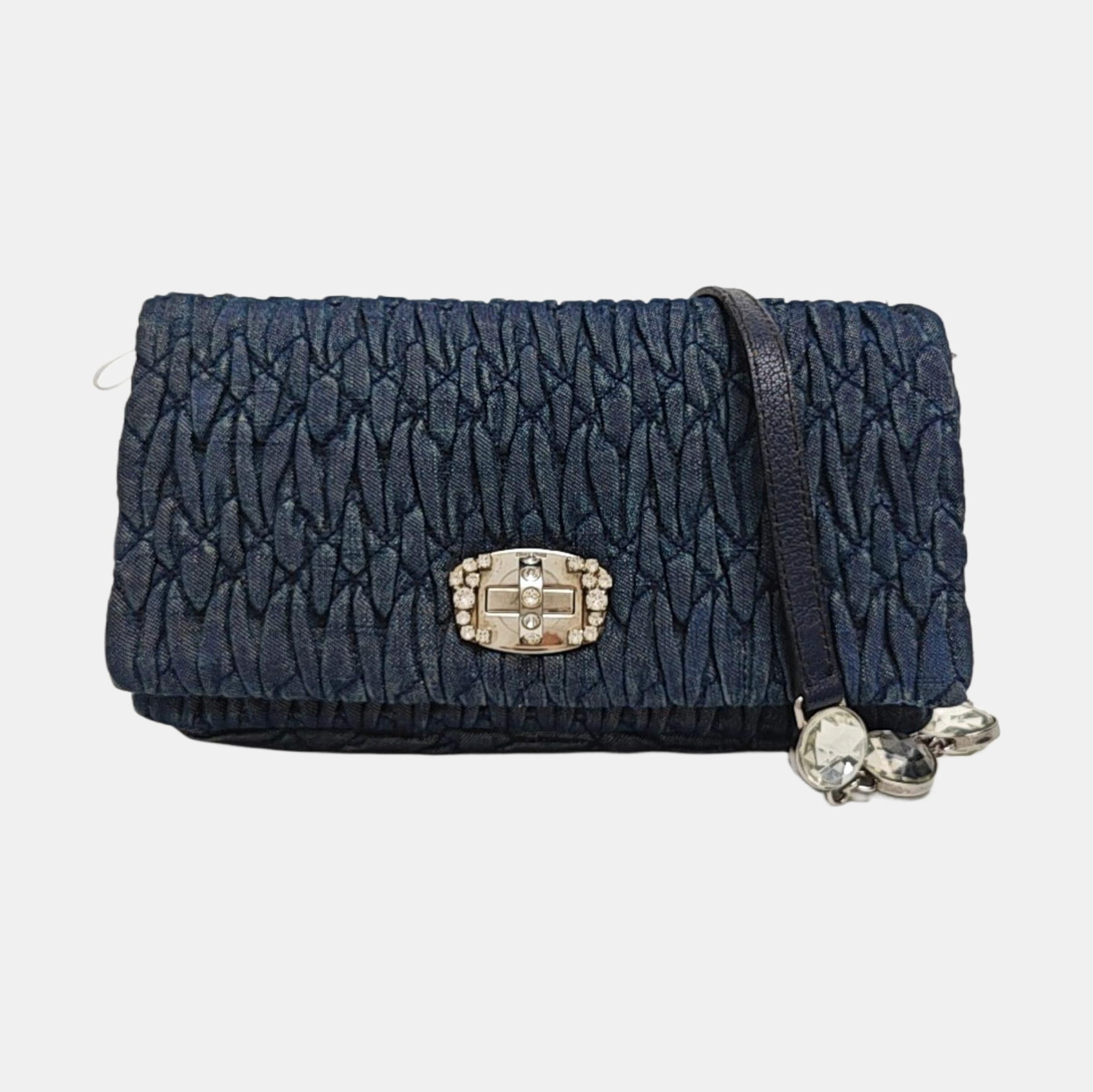 Crystal Quilted Denim Blue