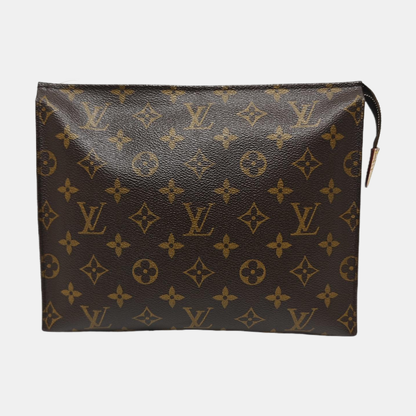 TOILET POCKET 26 Monogram Coated Canvas Brown