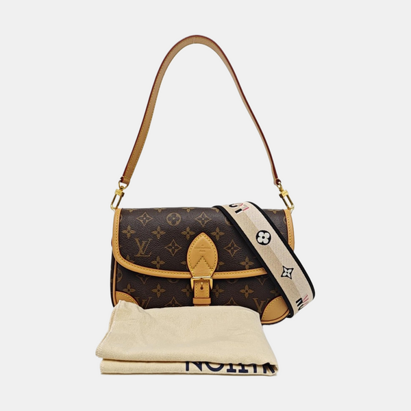 DIANE Monogram Coated Canvas Brown