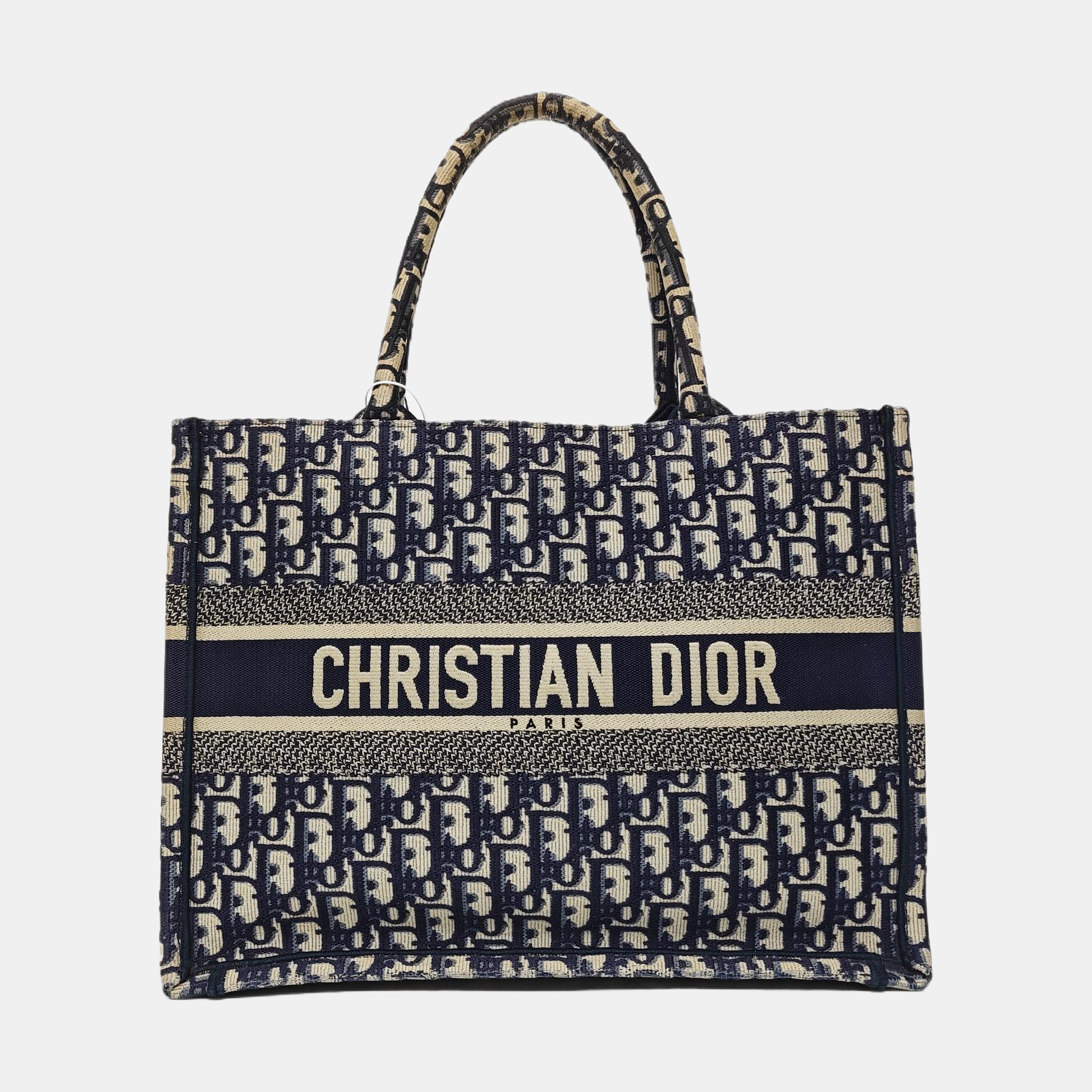 Book Tote Medium Oblique Canvas Blue