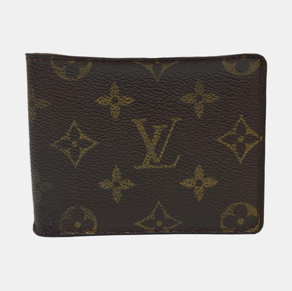 Monogram Coated Canvas Wallet Brown