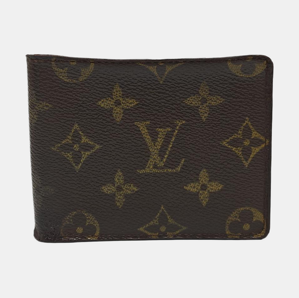 Monogram Coated Canvas Wallet Brown