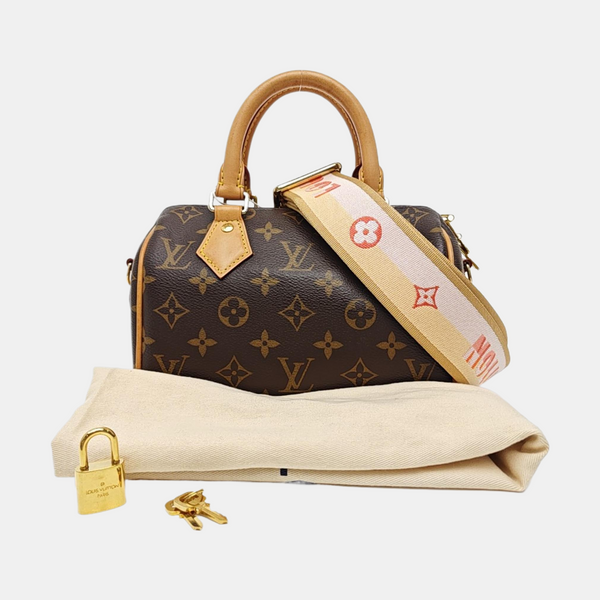 SPEEDY 20 Monogram Coated Canvas Brown