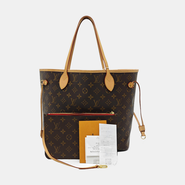 NEVERFULL MM Monogram Coated Canvas Brown