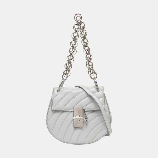 Drew Small Quilted Calfskin Blue