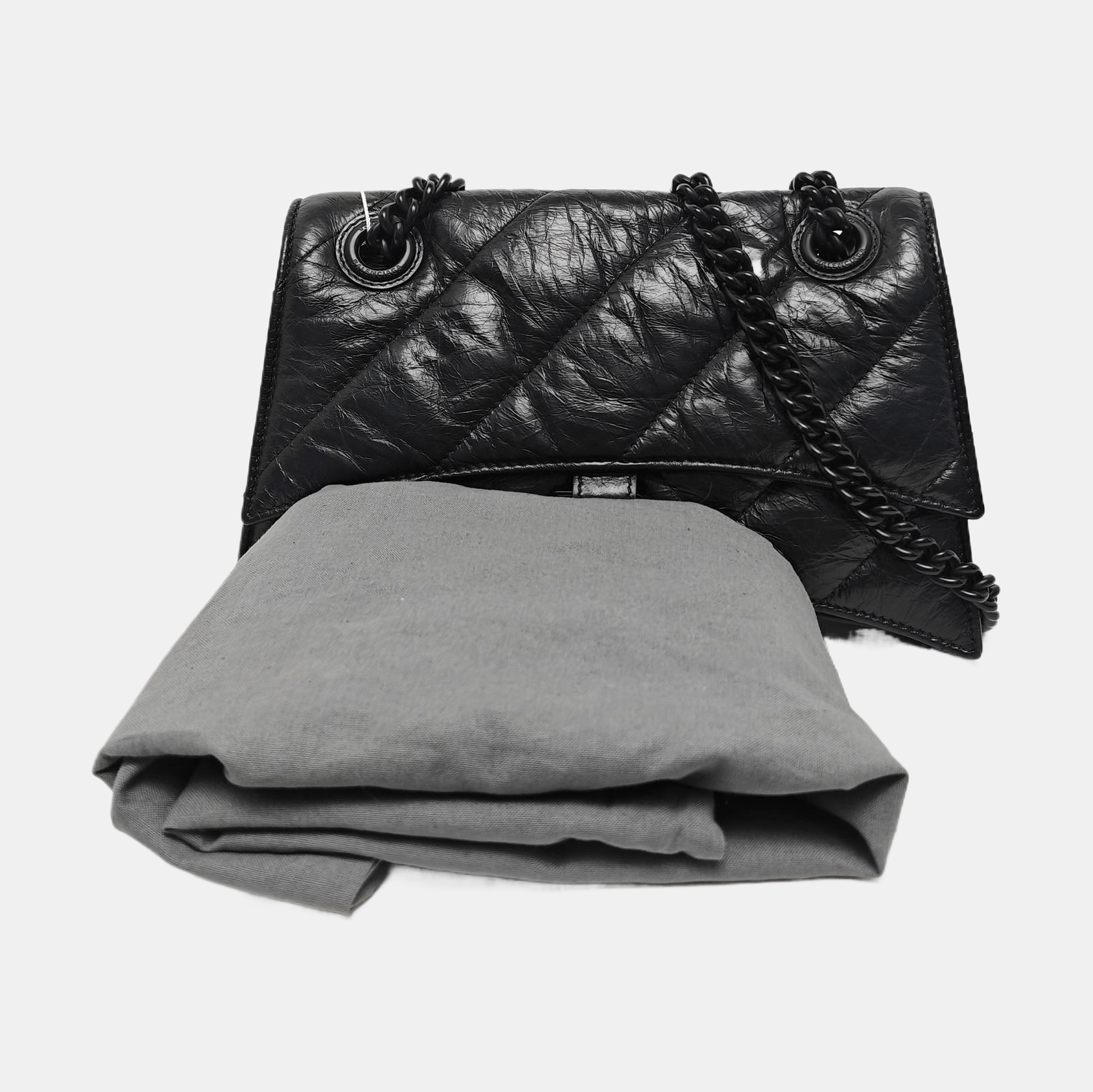 Crush Small Quilted Calfskin Black