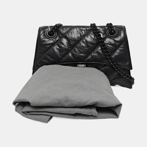 Crush Small Quilted Calfskin Black
