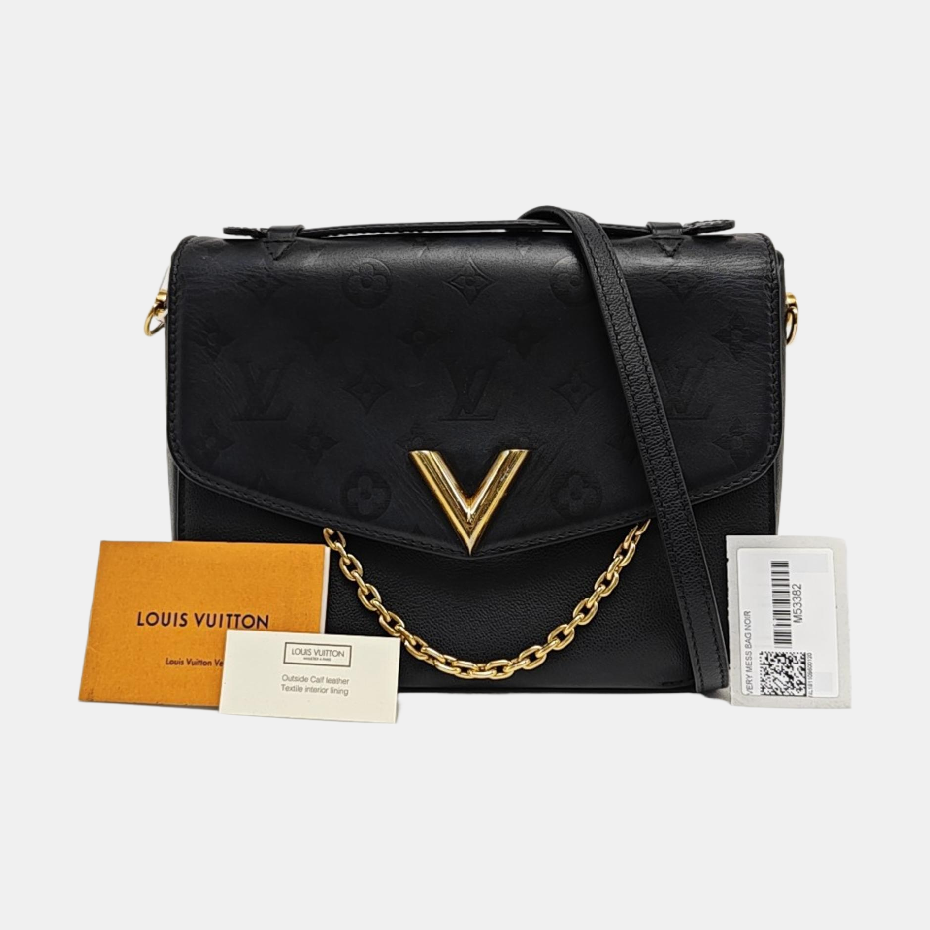 VERY Monogram Calfskin Black