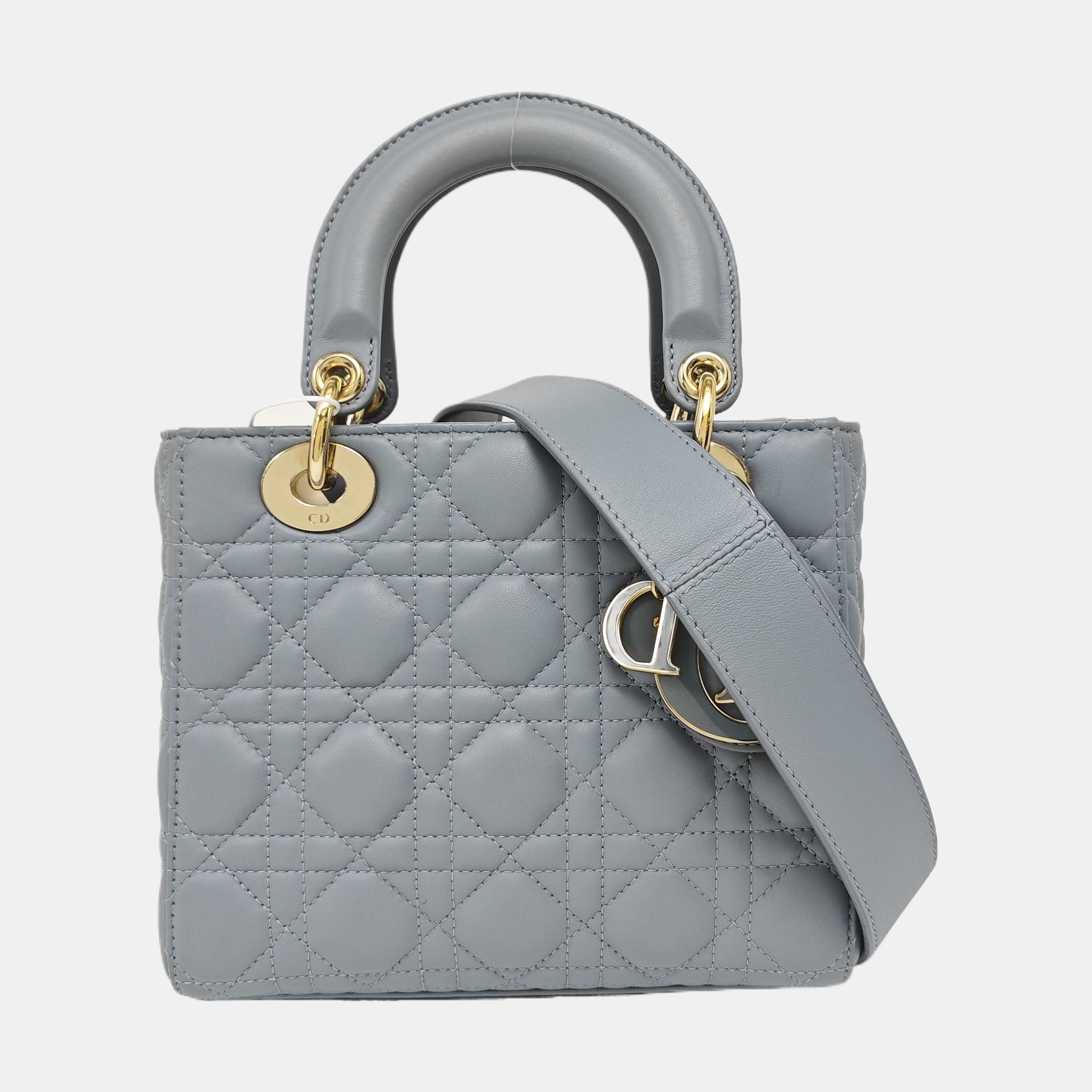 Lady Dior Small Cannage Lambskin Blue
