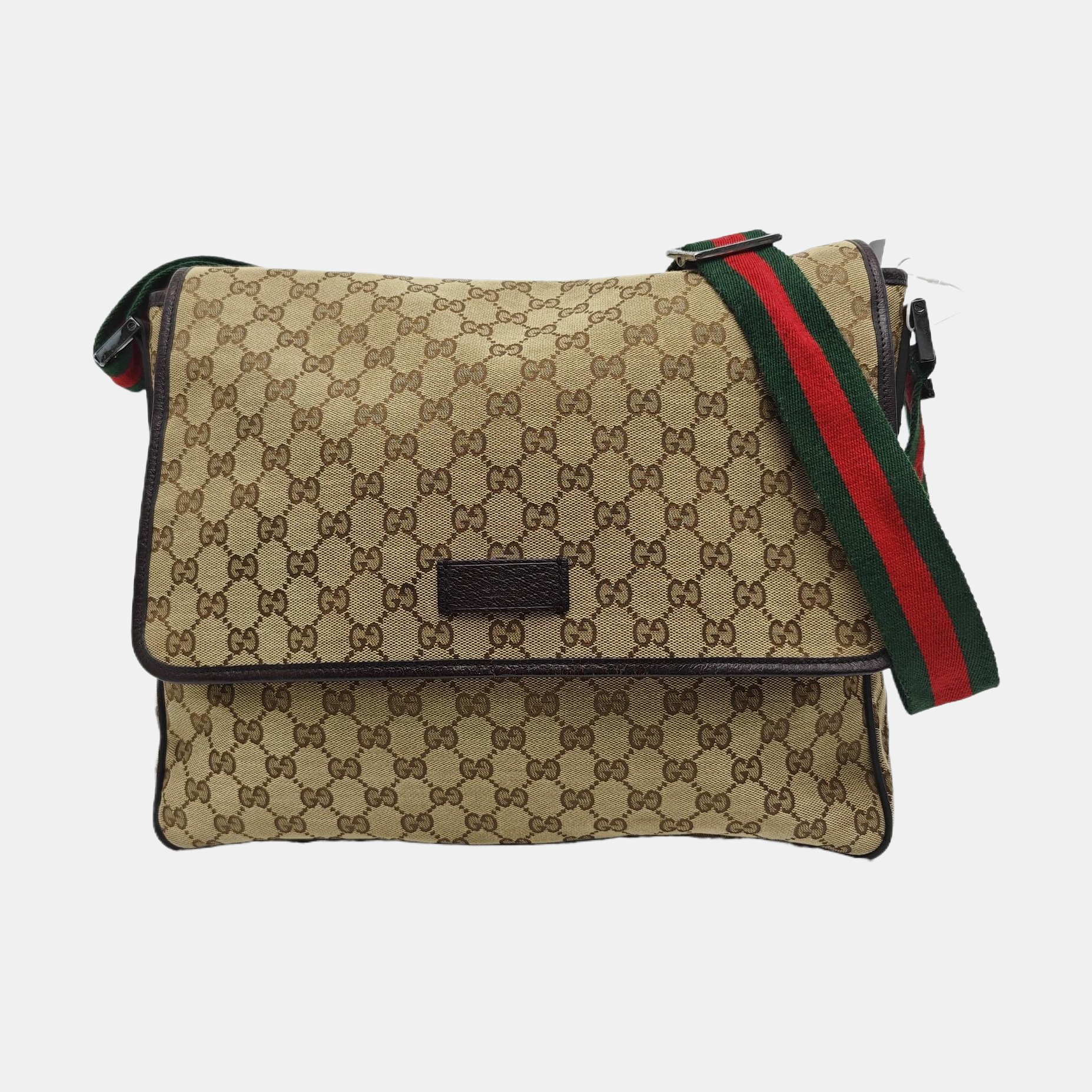 GG Messenger Monogram Canvas Beige