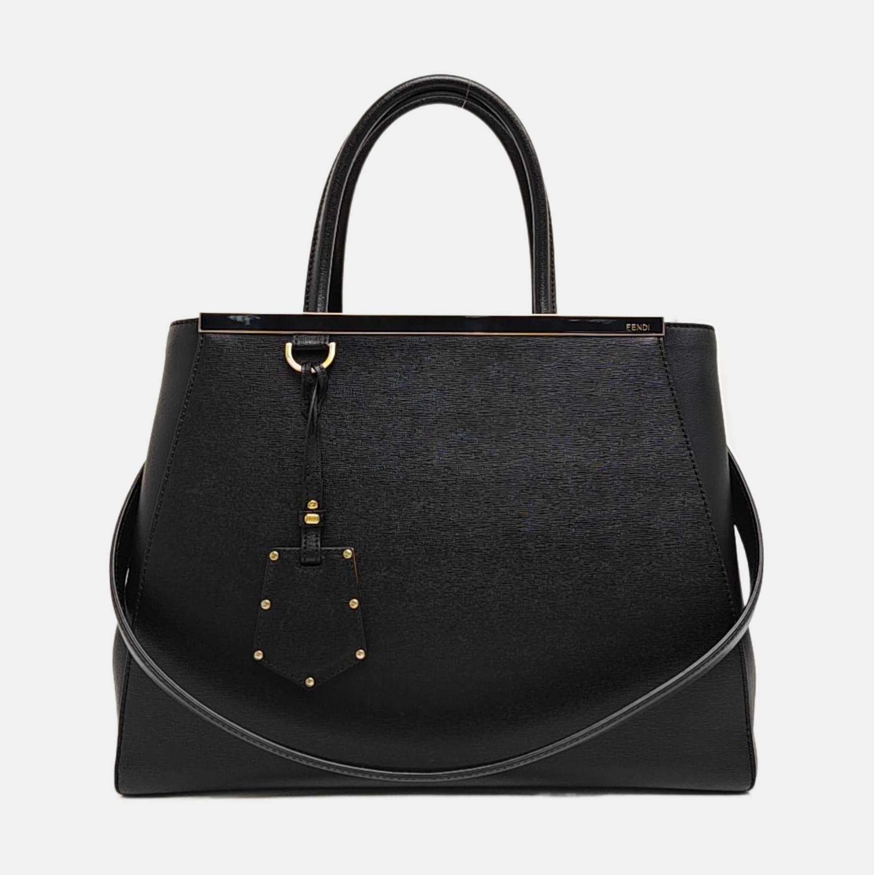 2 Jours Medium Calfskin Black