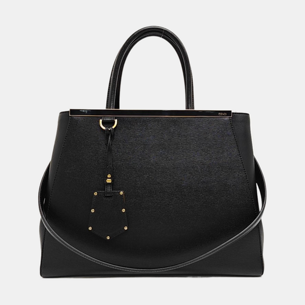 2 Jours Medium Calfskin Black