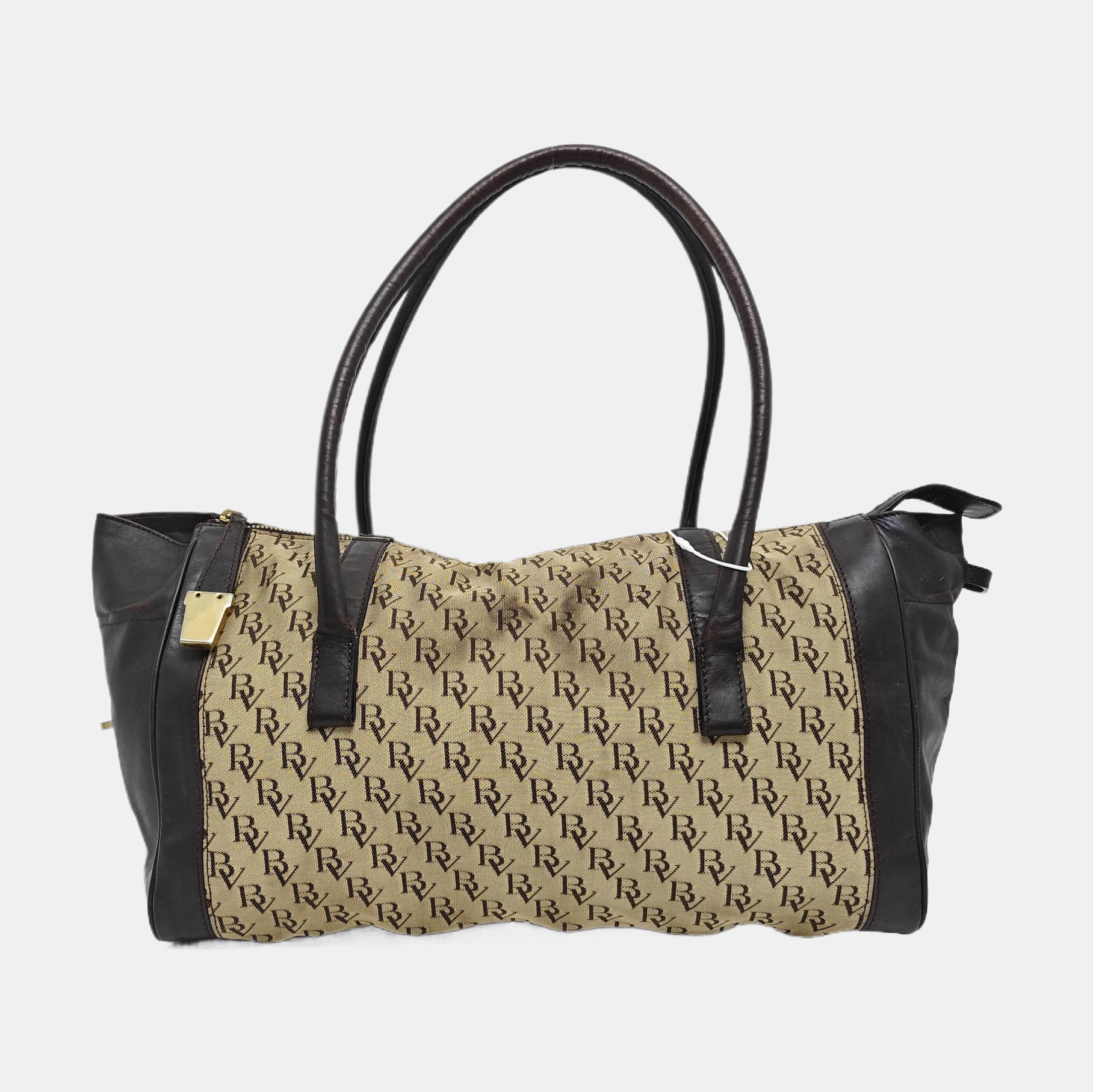 Canvas Top Handle Bag Brown