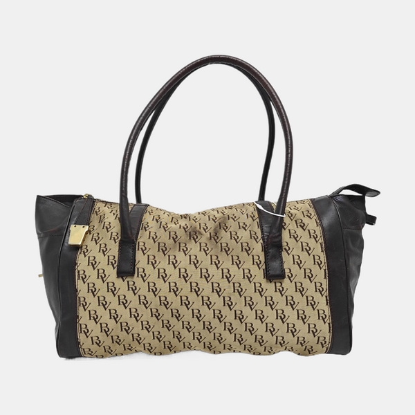Canvas Top Handle Bag Brown