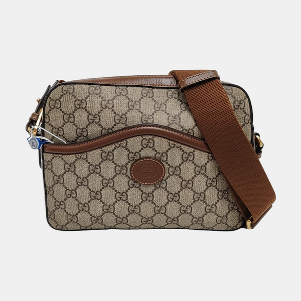 Monogram Coated Canvas Shoulder Bag Black