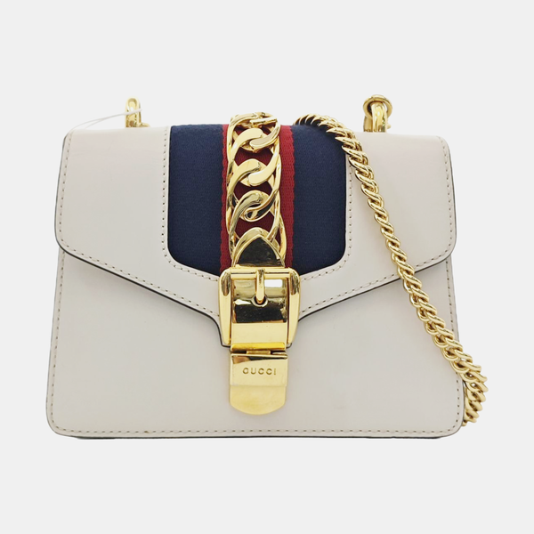 Sylvie Mini Calfskin White