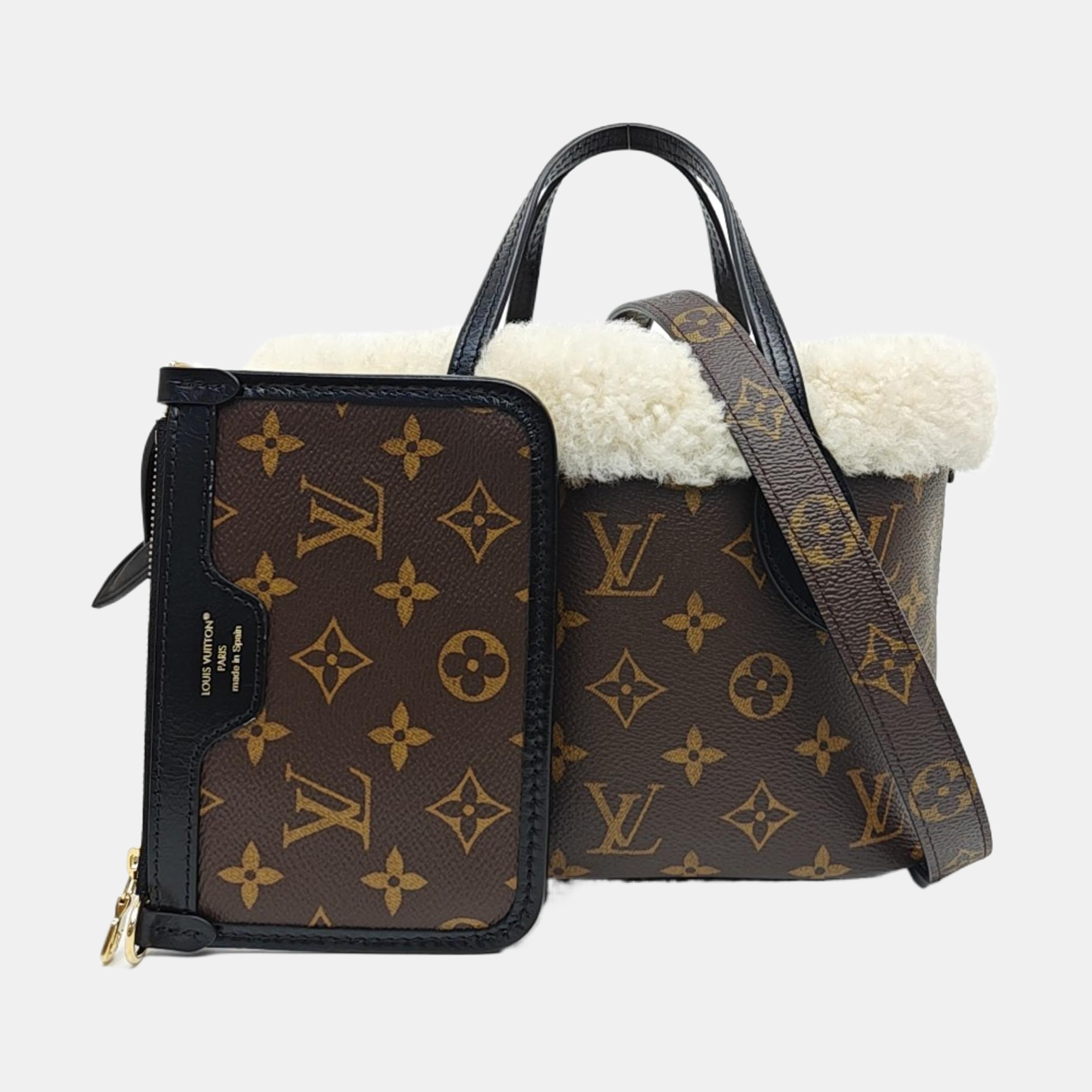 NEVERFULL INSIDE OUT BB Monogram Coated Canvas Brown