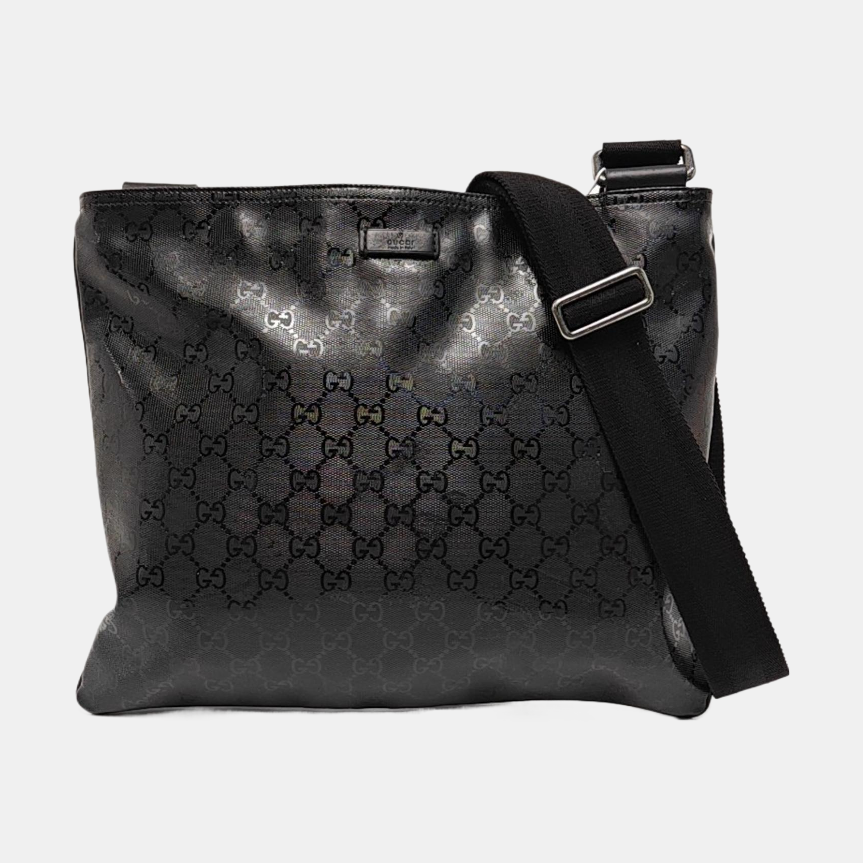 GG Imprime Monogram Coated Canvas Black