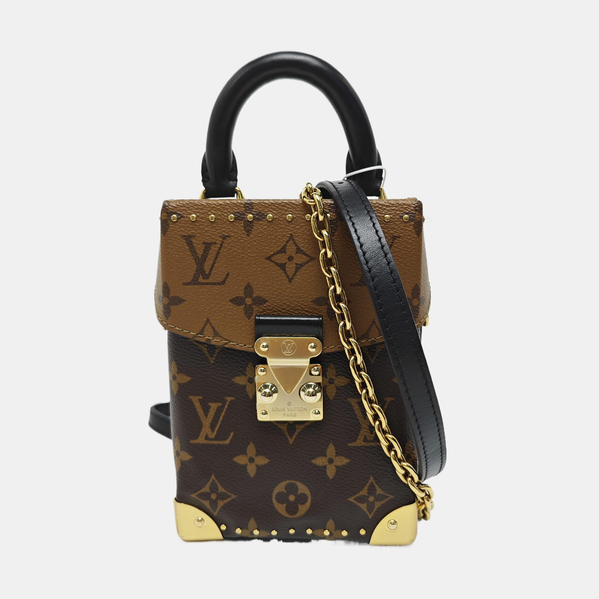 CAMERA BOX Monogram Coated Canvas Brown