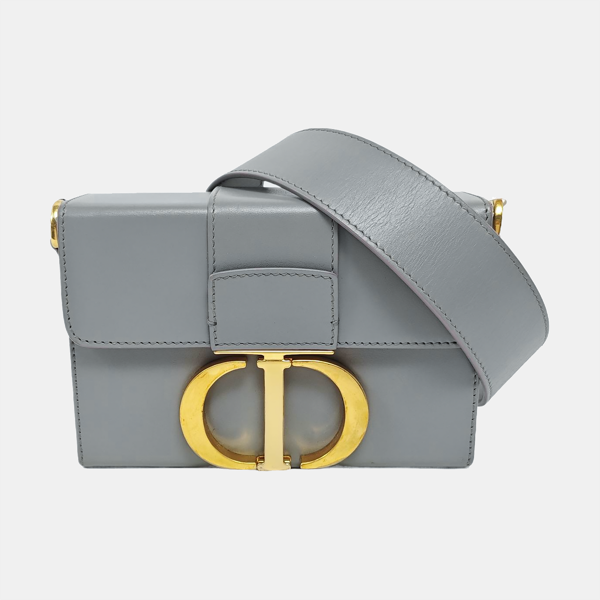 30 Montaigne Mini Oblique Calfskin Gray