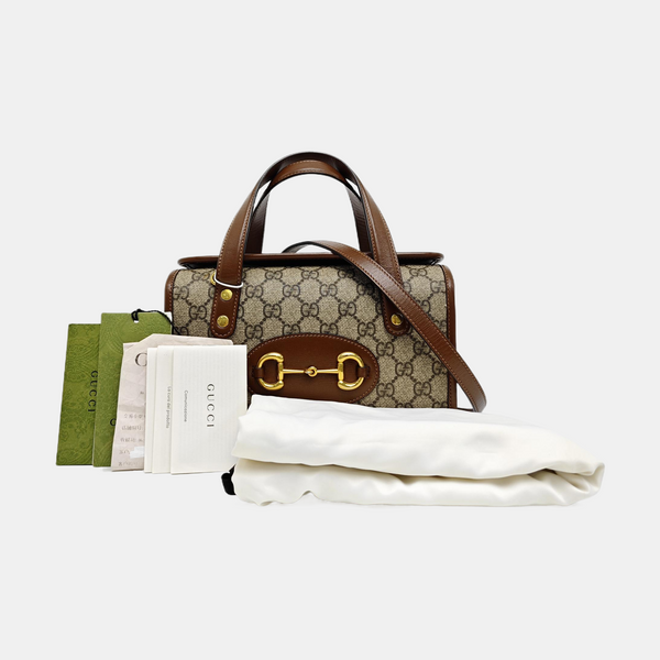 Horsebit 1955 Mini Monogram Coated Canvas Beige