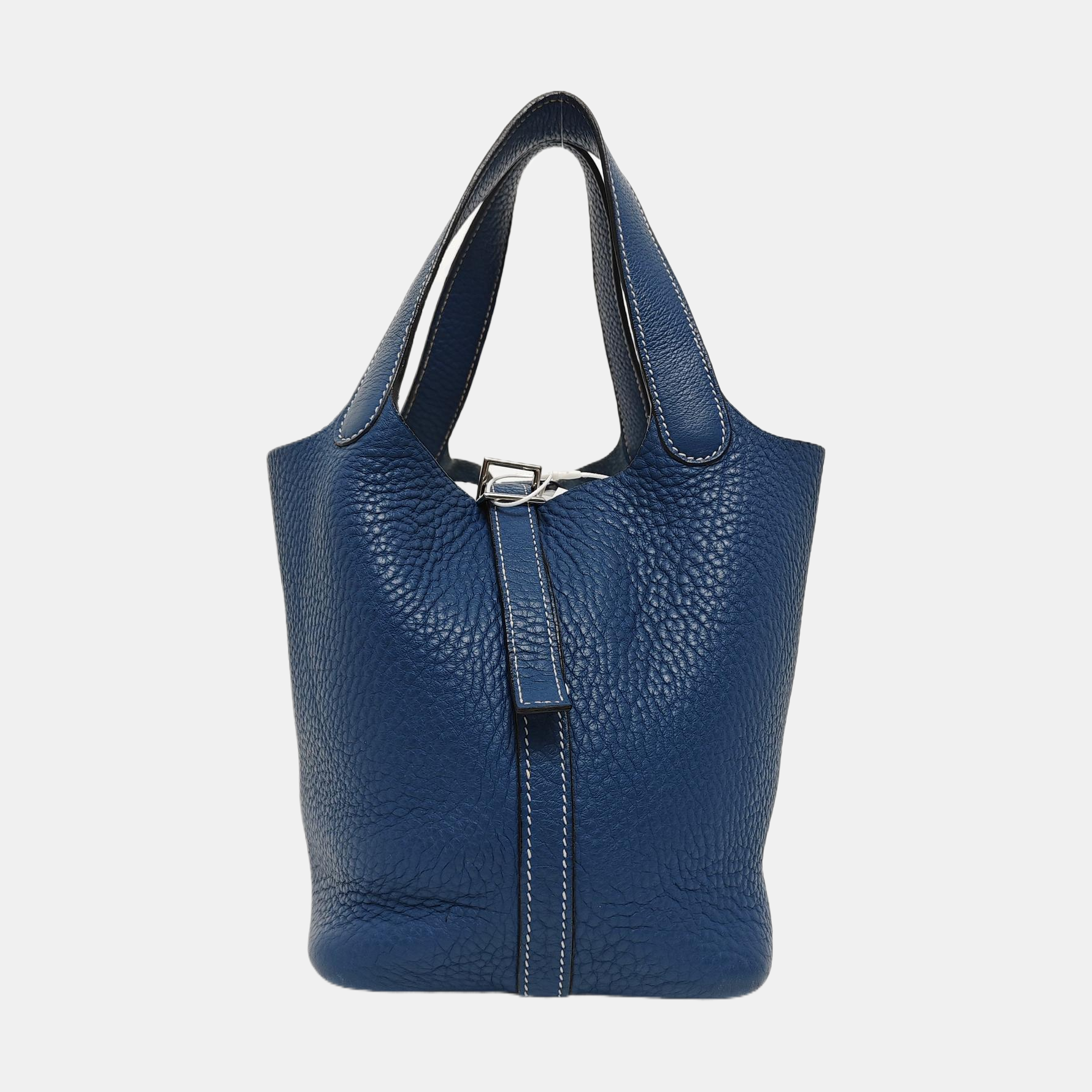 Authenticated pre-owned  Picotin 18 Clemence Blue - Bucket Bag at Looply