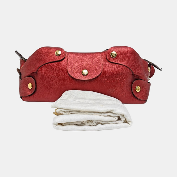 Leather Clutch Red