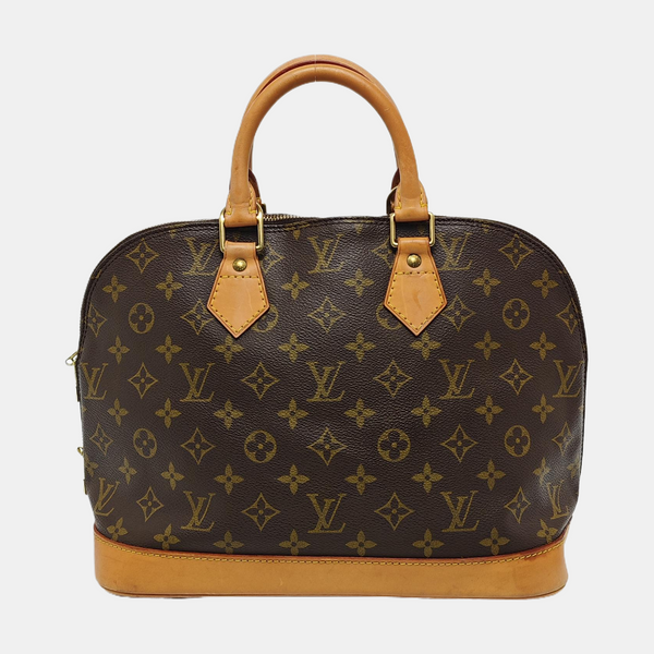 ALMA PM Monogram Coated Canvas Brown