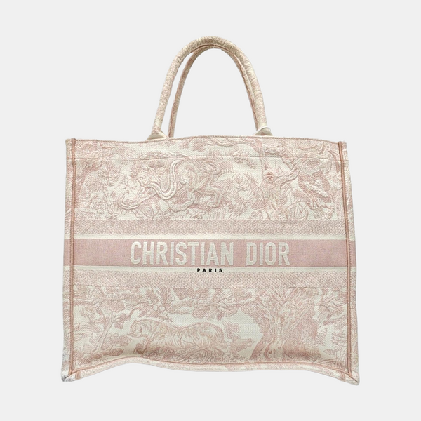 Book Tote Large Fabric Pink