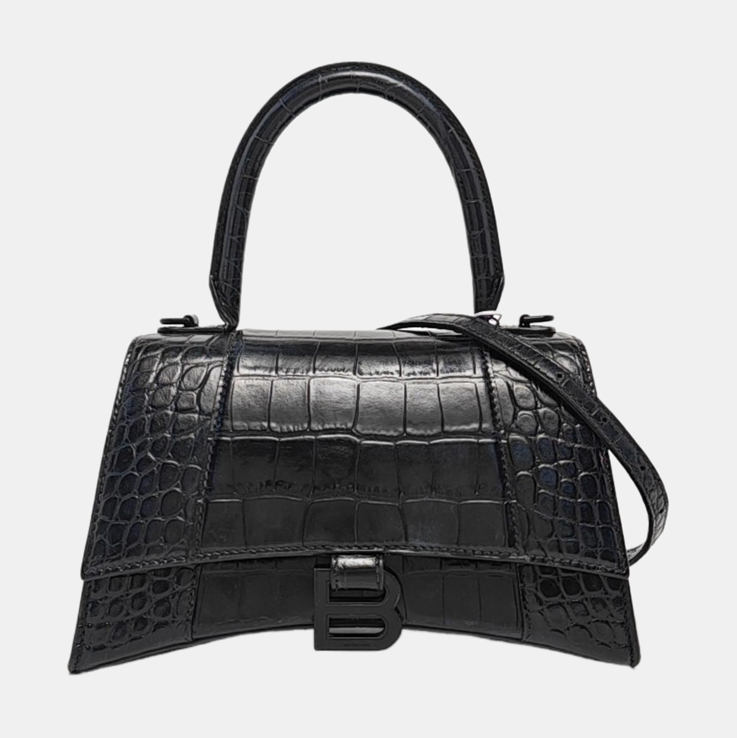 Hourglass S Calfskin Black