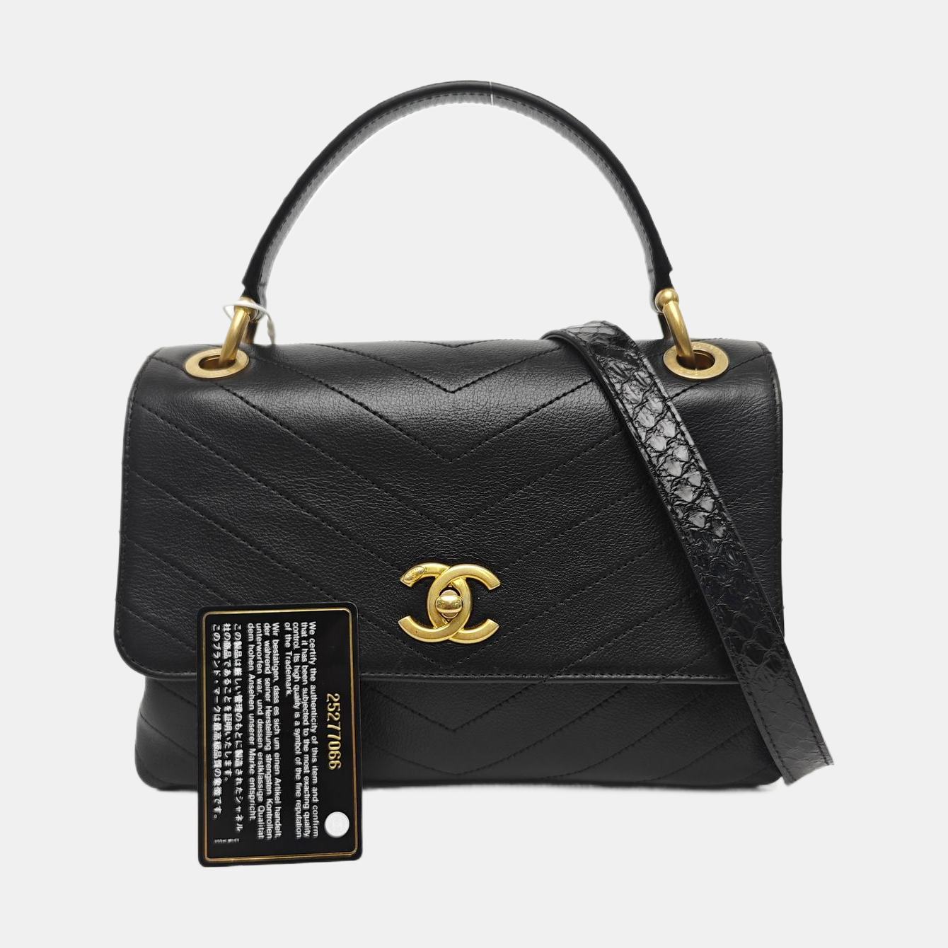 Quilted Calfskin Shoulder Bag Black