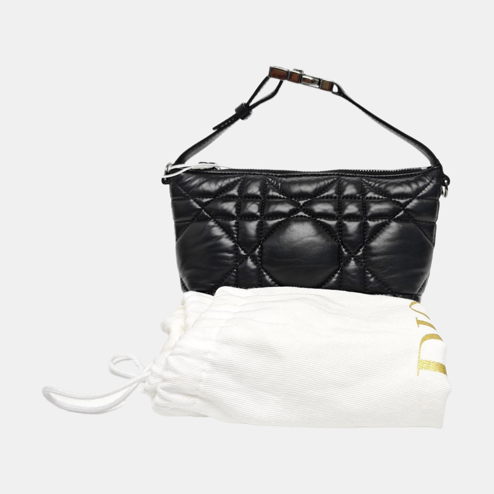 Diortravel Nomad Small Cannage Calfskin Black