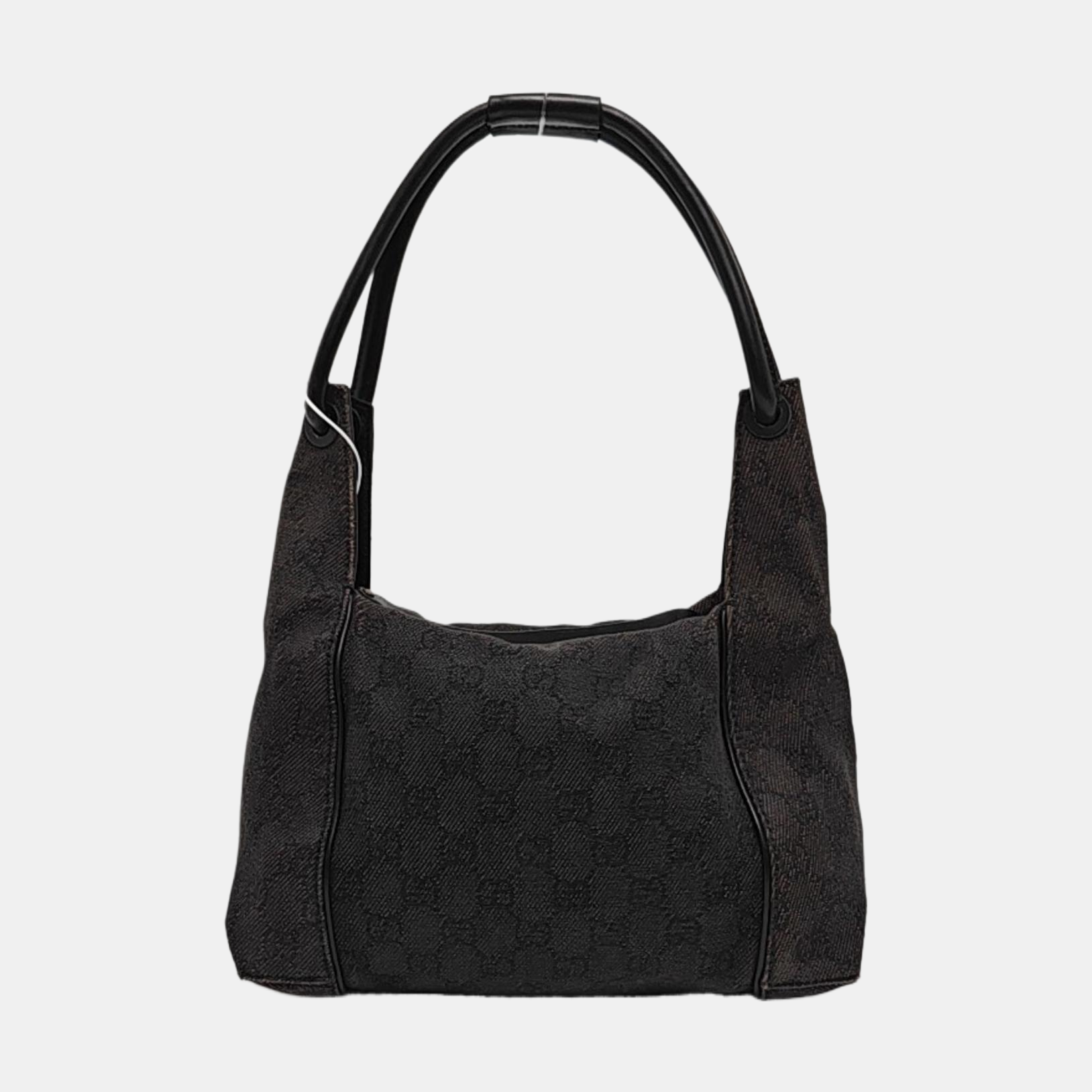 Monogram Denim Top Handle Bag Black