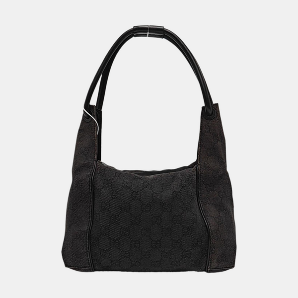Monogram Denim Top Handle Bag Black